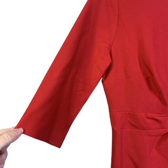 VINTAGE DIVA Red Twist Front Pencil Midi‎ Dress - NWT - Picture 4 of 11